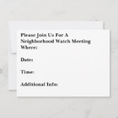 Uitnodiging tot uitzending van de sociale vergader (Achterkant)