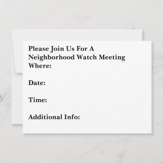 Uitnodiging tot uitzending van de sociale vergader (Achterkant)