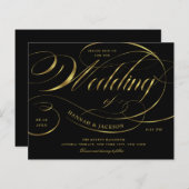 Uitnodiging tot uitzending van een Elegant Gold Sc (Voorkant / Achterkant)