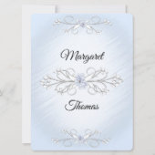 Uitnodiging tot uitzending van een fijne blauwe br (Achterkant)