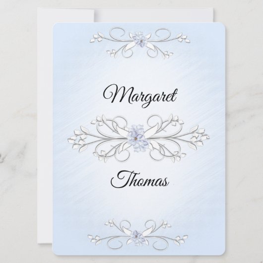 Uitnodiging tot uitzending van een fijne blauwe br (Achterkant)