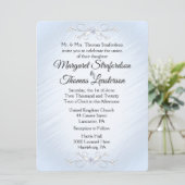 Uitnodiging tot uitzending van een fijne blauwe br (Staand voorkant)