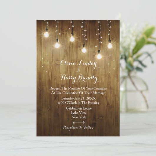 Uitnodiging tot uitzending van een huwelijk met ee (Staand voorkant)