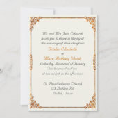 Uitnodiging tot uitzending van een huwelijk tussen (Voorkant)