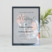 Uitnodiging tot uitzending van Elegant Black & Whi (Staand voorkant)