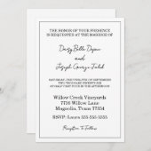 Uitnodiging tot uitzending van Elegant Black & Whi (Voorkant / Achterkant)