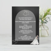 Uitnodiging tot uitzending van Elegant Black & Whi (Staand voorkant)