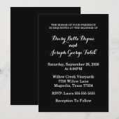 Uitnodiging tot uitzending van Elegant Black & Whi (Voorkant / Achterkant)