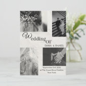 Uitnodiging tot uitzending van Elegant Black & Whi (Staand voorkant)