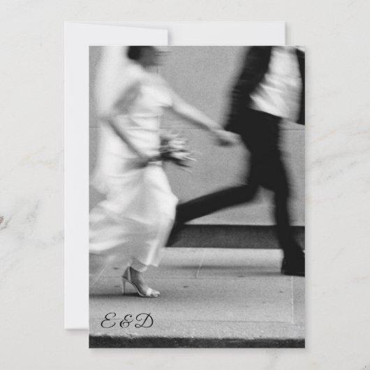 Uitnodiging tot uitzending van Elegant Black & Whi (Achterkant)