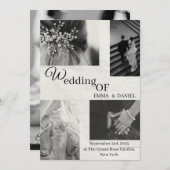 Uitnodiging tot uitzending van Elegant Black & Whi (Voorkant / Achterkant)