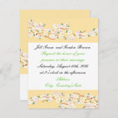 Uitnodiging tot uitzending van Elegant Yellow Blos (Voorkant / Achterkant)