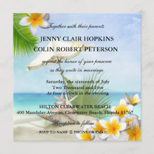 Uitnodiging tot uitzending van exotische strande a