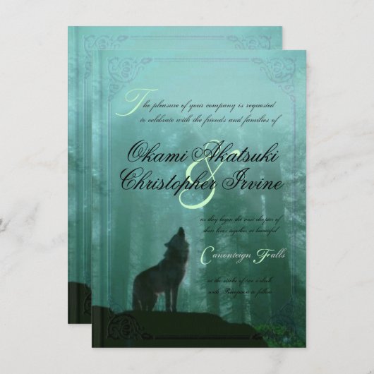 Uitnodiging tot uitzending van Fantasy Book Weddin (Voorkant / Achterkant)