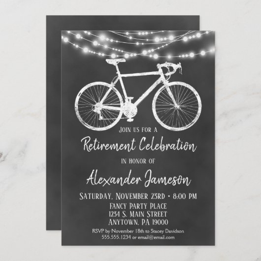 Uitnodiging tot uitzending van fietsen op het bord (Voorkant / Achterkant)