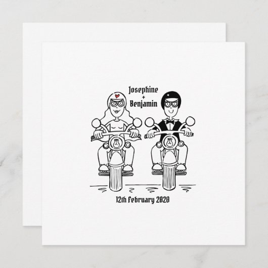 Uitnodiging tot uitzending van gepersonaliseerde f (Voorkant / Achterkant)