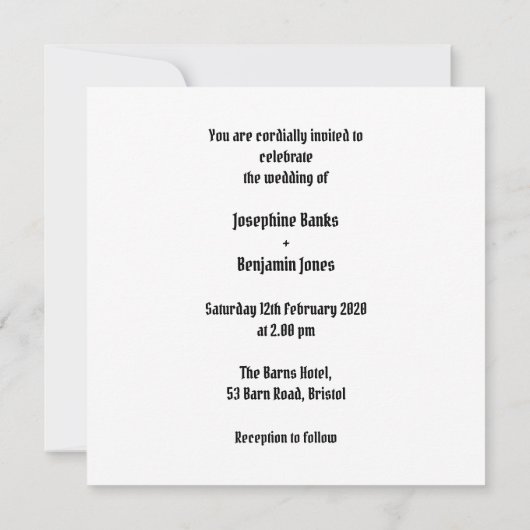 Uitnodiging tot uitzending van gepersonaliseerde f (Achterkant)