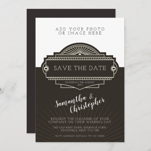 Uitnodiging tot uitzending van gepersonaliseerde f (Voorkant / Achterkant)