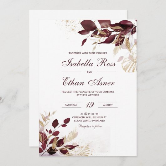 Uitnodiging tot uitzending van gepersonaliseerde w (Voorkant / Achterkant)