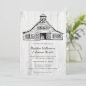 Uitnodiging tot uitzending van gewone houten bruil (Staand voorkant)