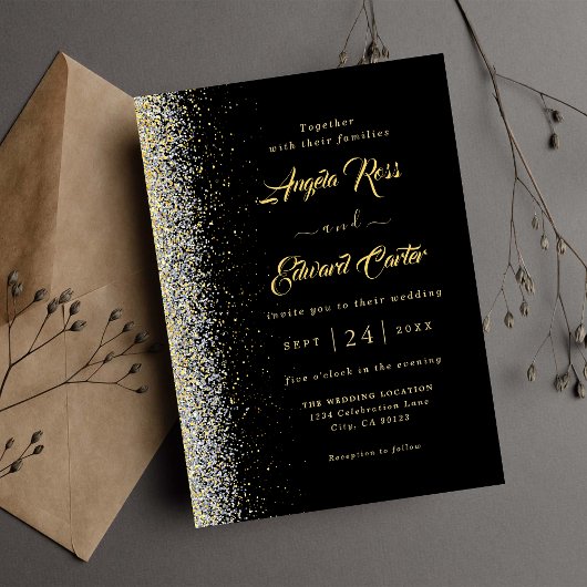 Uitnodiging tot uitzending van gouden en zwarte br