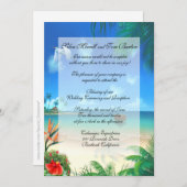 Uitnodiging tot uitzending van het exotische stran (Voorkant / Achterkant)