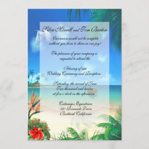 Uitnodiging tot uitzending van het exotische stran