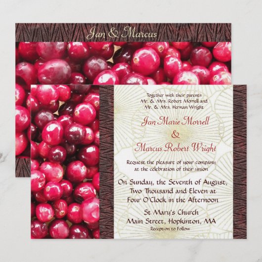 Uitnodiging tot uitzending van het huwelijk met Cr (Voorkant / Achterkant)