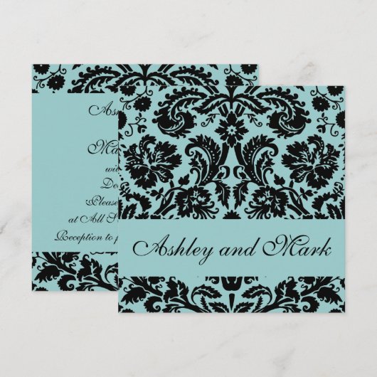 Uitnodiging tot uitzending van het huwelijk met El (Voorkant / Achterkant)