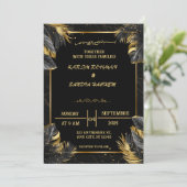 Uitnodiging tot uitzending van het huwelijk tussen (Staand voorkant)