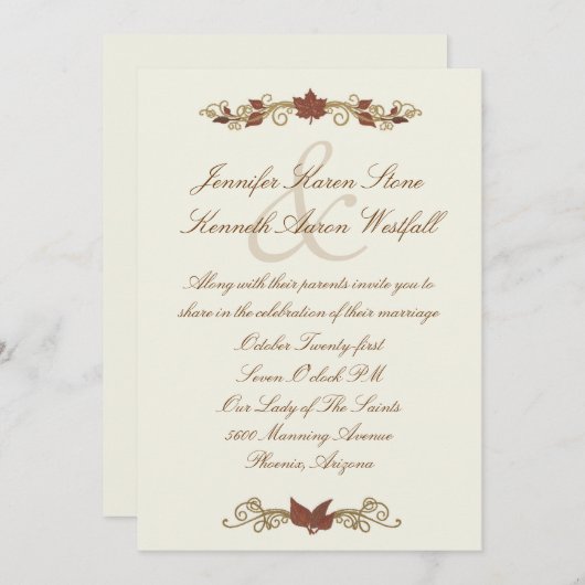 Uitnodiging tot uitzending van het huwelijk van El (Voorkant / Achterkant)