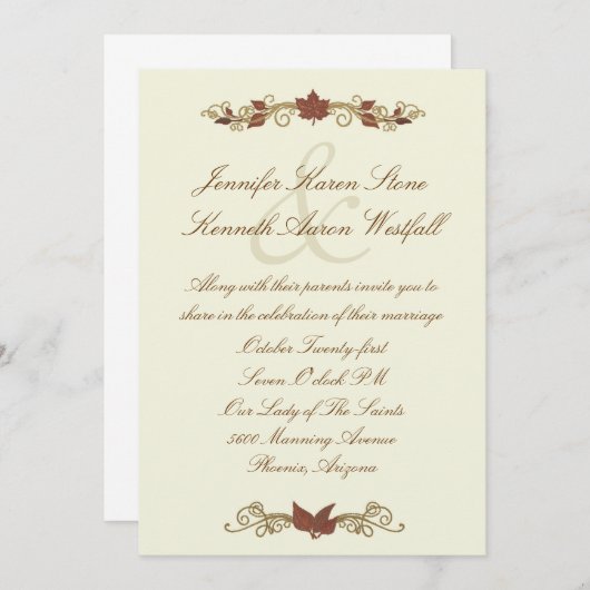 Uitnodiging tot uitzending van het huwelijk van El (Voorkant / Achterkant)