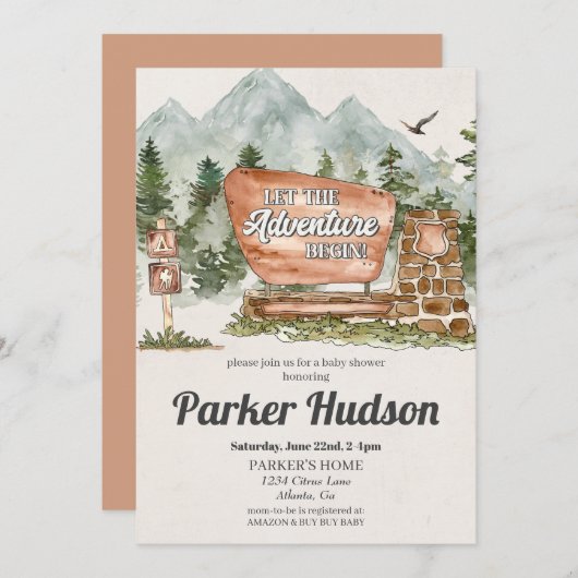 Uitnodiging tot uitzending van het nationale park  (Voorkant / Achterkant)