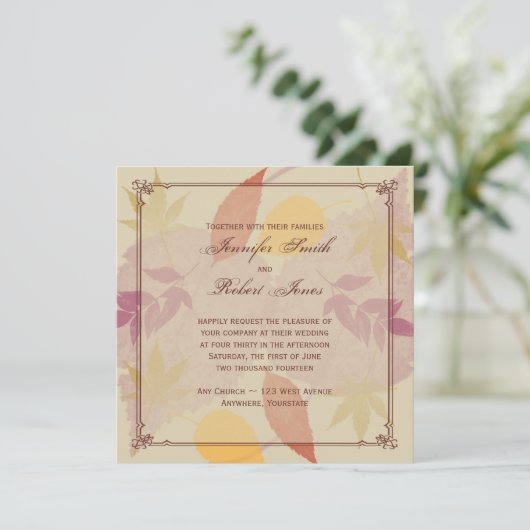 Uitnodiging tot uitzending van het Rustic Fall Lea (Staand voorkant)