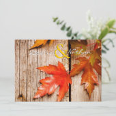 Uitnodiging tot uitzending van het Rustic Fall Lea (Staand voorkant)