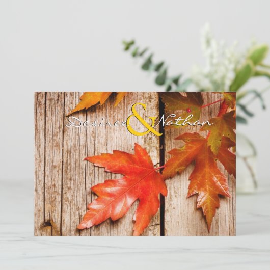 Uitnodiging tot uitzending van het Rustic Fall Lea (Staand voorkant)