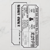  uitnodiging tot uitzending van het Ticket Wedding (Voorkant / Achterkant)