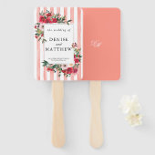 Uitnodiging tot uitzending van het Woestijnhuwelij Handwaaier (Voorkant en achterkant)