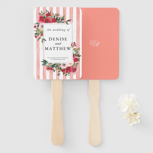 Uitnodiging tot uitzending van het Woestijnhuwelij Handwaaier (Voorkant en achterkant)