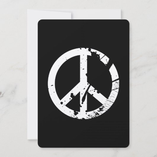 Uitnodiging tot uitzending van hippy Peace Sign We (Achterkant)