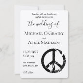 Uitnodiging tot uitzending van hippy Peace Sign We (Voorkant)