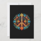 Uitnodiging tot uitzending van hippy Peace Sign We (Achterkant)