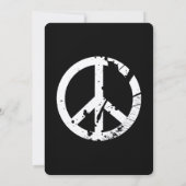 Uitnodiging tot uitzending van hippy Peace Sign We (Achterkant)