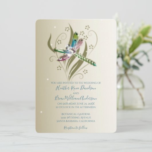 Uitnodiging tot uitzending van jowelde Dragonfly W (Staand voorkant)