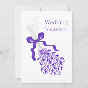 Uitnodiging tot uitzending van lavender Wedding
