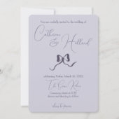 Uitnodiging tot uitzending van lavender Wedding (Voorkant)