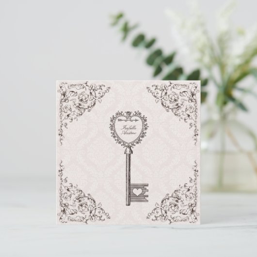 Uitnodiging tot uitzending van liefdesweddenschap (Staand voorkant)