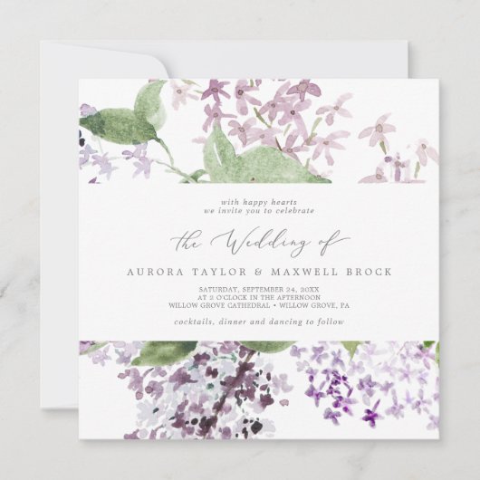 Uitnodiging tot uitzending van Lila Rustisch huwel (Voorkant)