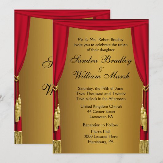 Uitnodiging tot uitzending van Movie Theme Wedding (Voorkant / Achterkant)