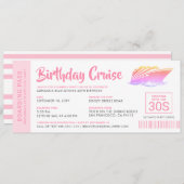 Uitnodiging tot uitzending van persoonlijke Birthd (Voorkant / Achterkant)